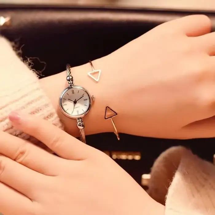 Montres-Bracelets de mode pour femmes de luxe en acier inoxydable rétro dames montres à Quartz femmes robe horloge 자