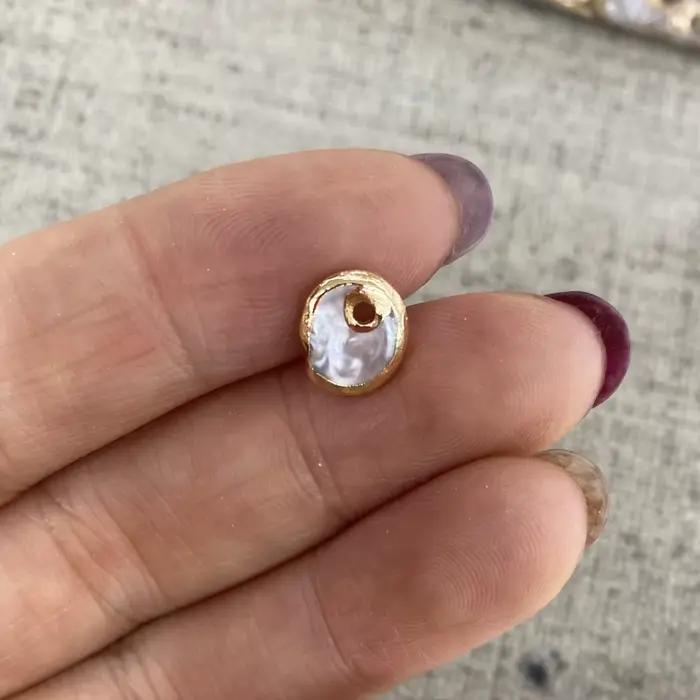Perles naturelles breloques pour la fabrication de bijoux bracelet à bricoler soi-même accessoires de collier pendentifs 2 pièces