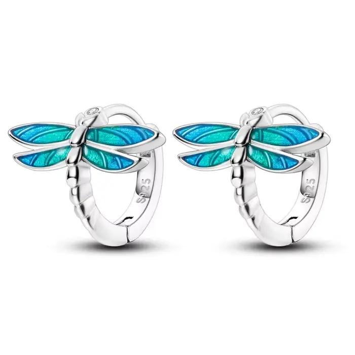Boucles d'oreilles libellule pour femmes, clous d'oreilles en argent Sterling 925, bijoux à la mode pour fête, mariage, fiançailles, cadeau
