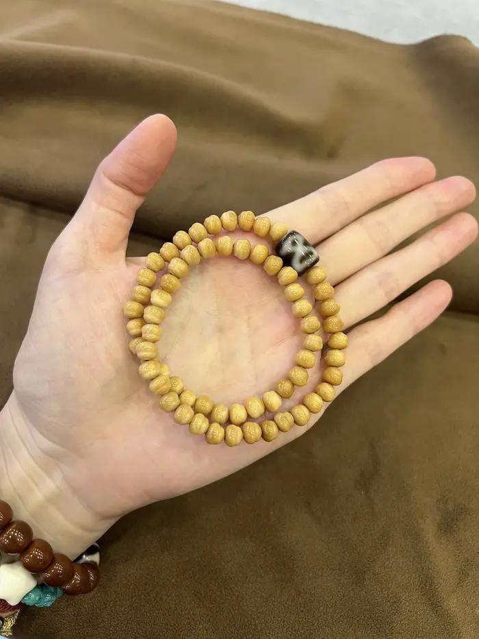 Bracelet à double boucle en perles de citrouille Bodhi jaunes