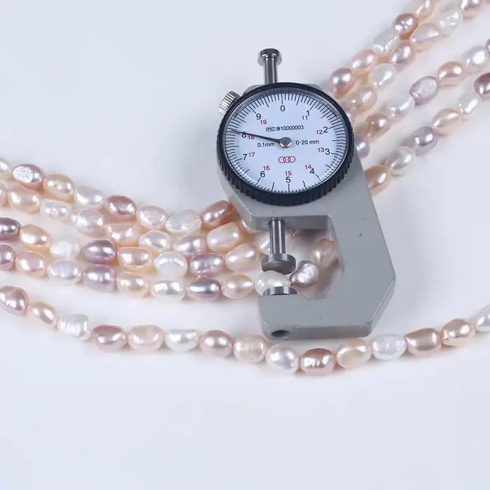 8-9mm eau blanc rose violet perle de culture baroque d'eau douce perles en vrac pour les femmes bijoux à bricoler soi-même
