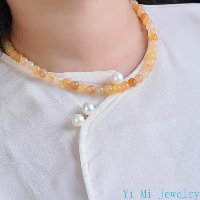 Collier de poupée jetable multicolore doré pour femme, perles rondes, ULcommandée, boucle unique, bijoux de charme à la mode, bricolage, diversifier