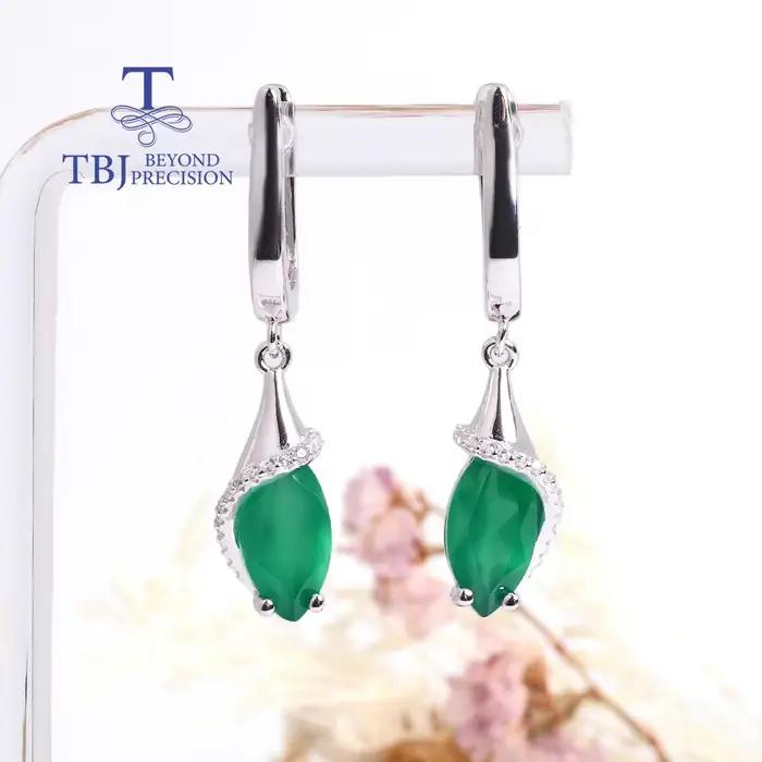 Boucles d'oreilles pendantes en agate naturelle 2026, bijoux fins en argent pour femmes, à porter au quotidien, cadeau d'anniversaire