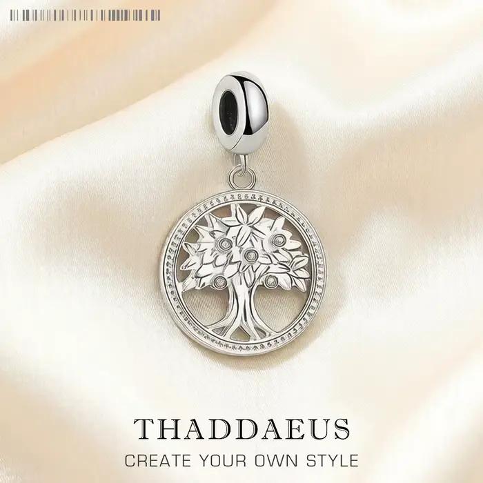 Pendentif rond arbre de vie en argent Sterling 925, breloque de printemps élégante pour femmes et filles, bijoux cadeaux, livraison directe