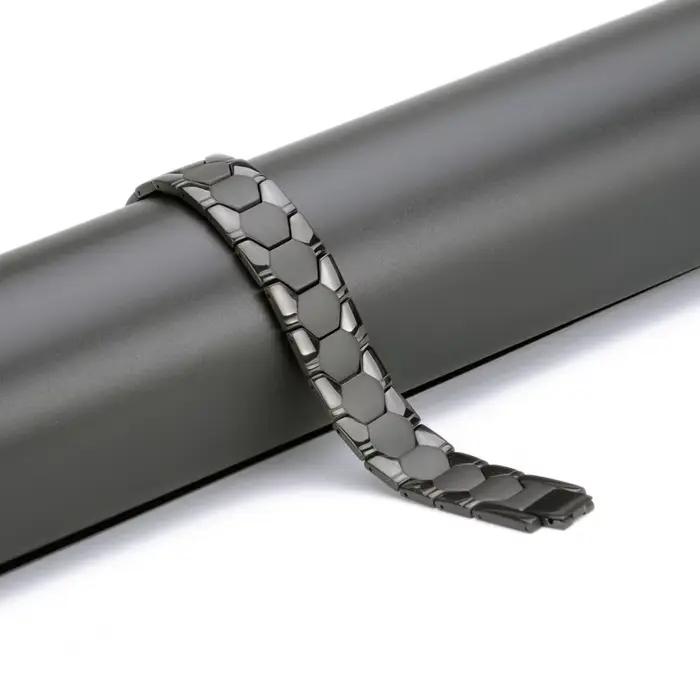 Oktrendy – Bracelet magnétique en acier inoxydable pour hommes, Simple, noir, pour l'arthrite, soins de santé, bijoux cadeaux, nouveau Style