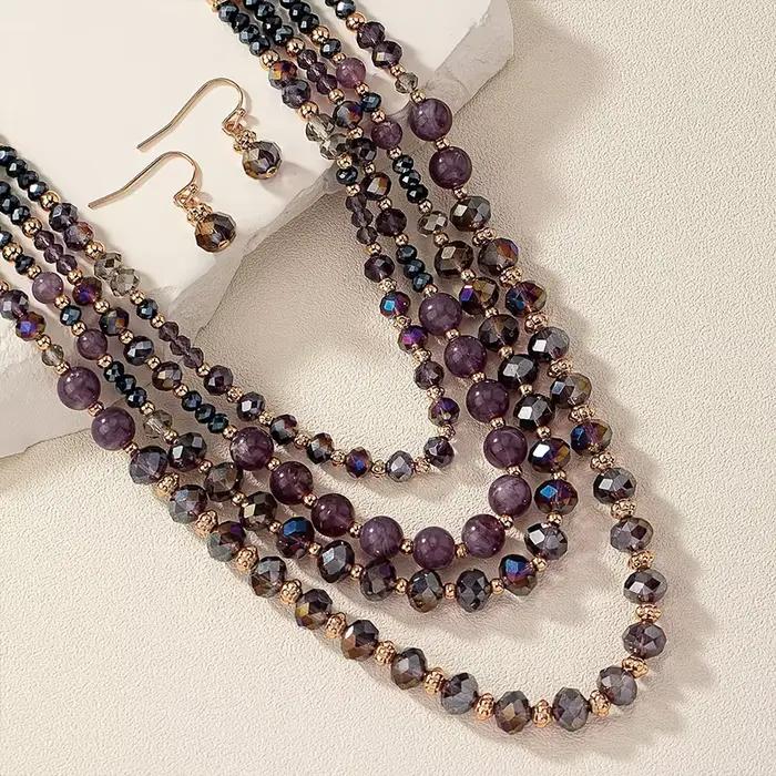 Collier de perles de verre multicouches pour femmes, bijoux de mode, accessoires de fête intemporels, nouveau design, vente en gros, cadeaux MQF313
