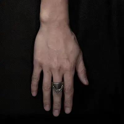 Nouveaux bijoux 2020 anneaux en acier inoxydable chaîne de fiançailles concepteur Retrp anneau Punk mâle Vintage Anel cadeaux pour petit ami OSR513