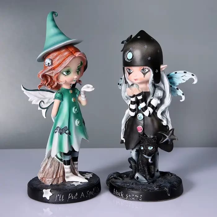Fée magique jardin ornement Figurine résine décor cadeau aile fée Figurines Collection décor à la maison pour salon table sculpture