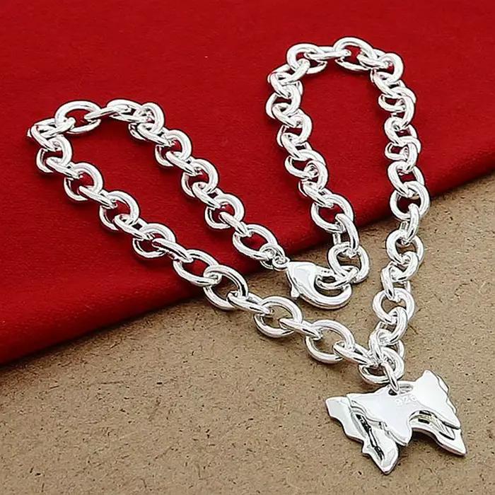 Collier chaîne papillon en argent Sterling 925 pour femmes, bijoux à la mode, mignon, gracieux, romantique, cadeaux d'anniversaire