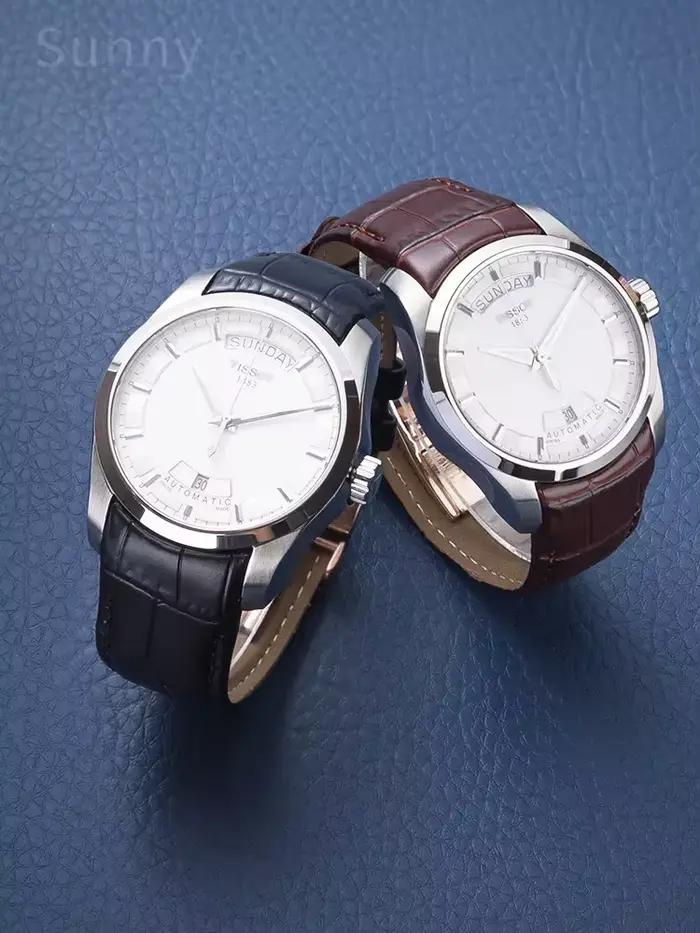 Bracelet de montre en cuir véritable pour Tissot 1853 Couturier hommes T035 bracelet de montre hommes T 035410   T T T 035428    T T T 035617   Bracelet de montre 22 mm