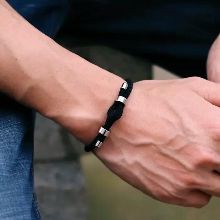 Noter Lucky Bracelet à fil rouge pour hommes inachevant en acier inoxydable cordon réglable chaîne Braslet Pulsera Roja De Proteccion Joias