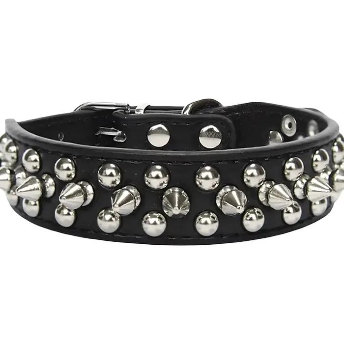 Collier anti-mastication pour animaux de compagnie, collier clouté pour chiens de taille moyenne et grande, collier réglable pour chat et chien de style punk, 1 pièce