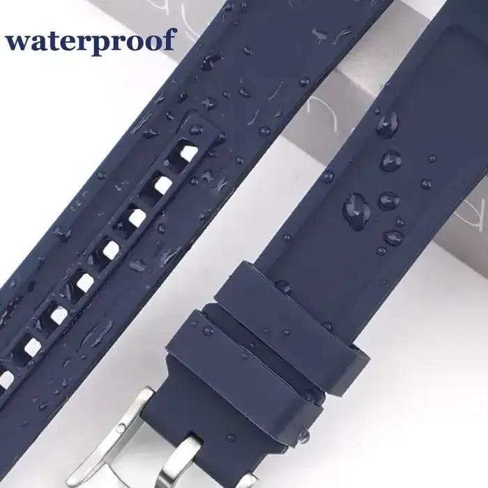 Bracelet de montre à extrémité incurvée pour Bracelet en Silicone MoonSwatch pour citoyen 20mm 22mm Bracelet de Sport en caoutchouc Arc pour sangles incurvées Rolex
