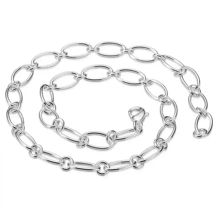 Collier en argent Sterling 925 pour femmes et hommes, bijoux nobles, à la mode, mignons, cadeaux de mariage et de noël, de luxe, 18 pouces, 45cm
