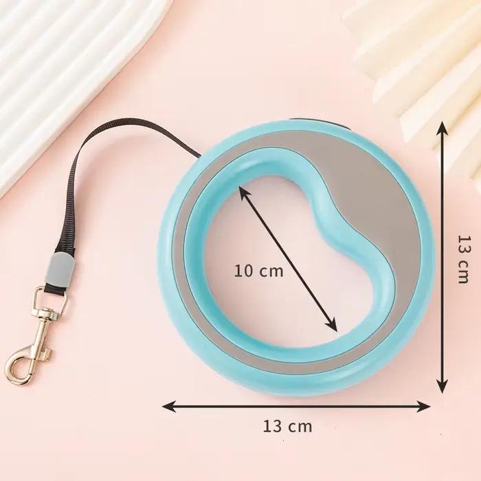 Laisse rétractable pour chien avec poignée en boucle : laisse automatique extensible pour les promenades en extérieur, conception anti-emmêlement pour chiens de taille moyenne/grande