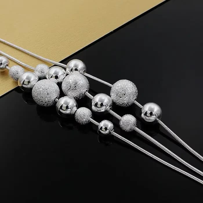 Collier de perles en argent Sterling 925, bijoux fins, classique, haute qualité, mode pour femmes, chaîne de mariage, cadeau