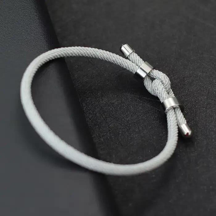 Noter Lucky Bracelet à fil rouge pour hommes inachevant en acier inoxydable cordon réglable chaîne Braslet Pulsera Roja De Proteccion Joias