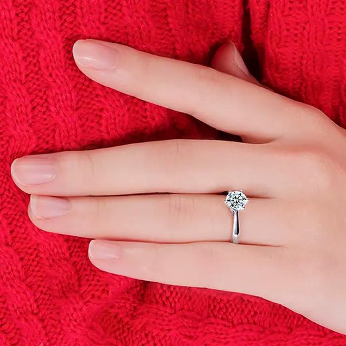 Bague de mariage romantique en argent Sterling 925 pour femmes, bijoux avec zircone cubique brillante, accessoires