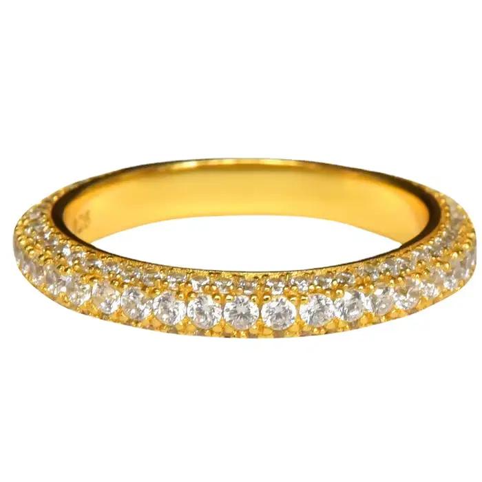Bague de mariage délicate pour femme, croix de paupières, ficelle torsadée, document en or avec micro cristal, pierre Zcomprend, bijoux fantaisie pour femme