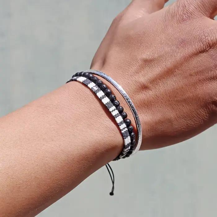 Ensemble de bracelets en perles pour hommes, style bohème, été, plage, fête, bijoux, Vintage, tressé à la main, ajustables, cadeaux pour filles et femmes