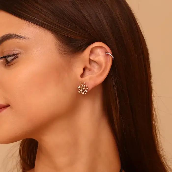La.Muses – boucles d'oreilles hip-hop en perles et zircone cubique, en acier inoxydable, pour femmes, bijoux, cadeau