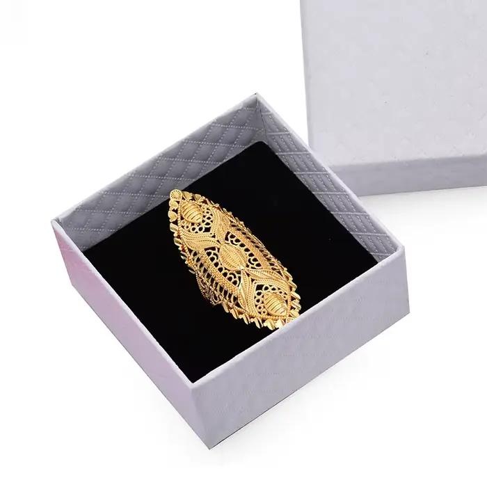 Bagues de luxe couleur or pour femmes et filles, bague de mariage réglable, bijoux, articles cadeaux au Nigeria, dubaï, France