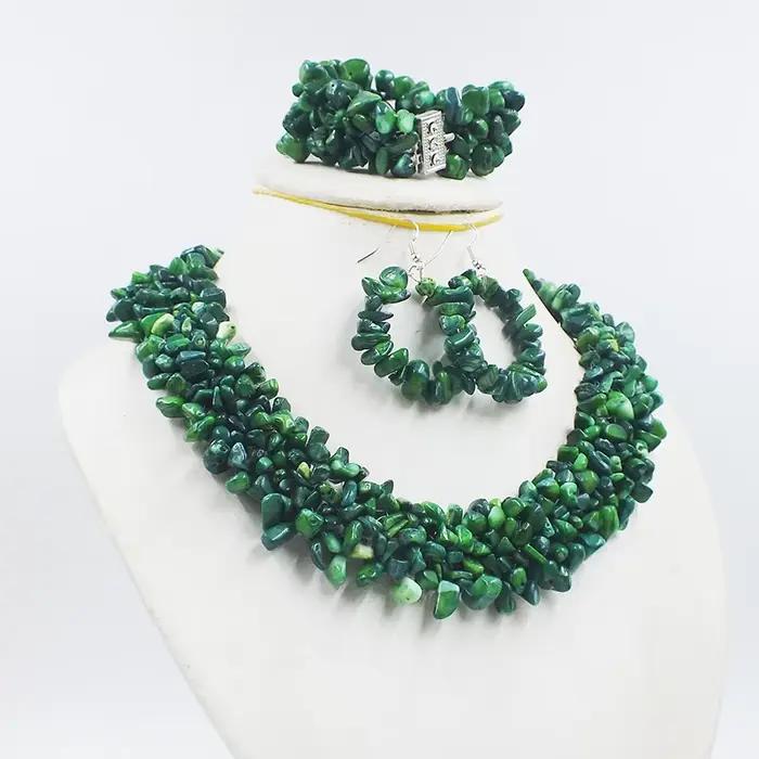 grosses soldes! !! Ensemble de bijoux en corail, collier, boucles d'oreilles, bracelet, élégant, pour fête/mariage, 18 pouces