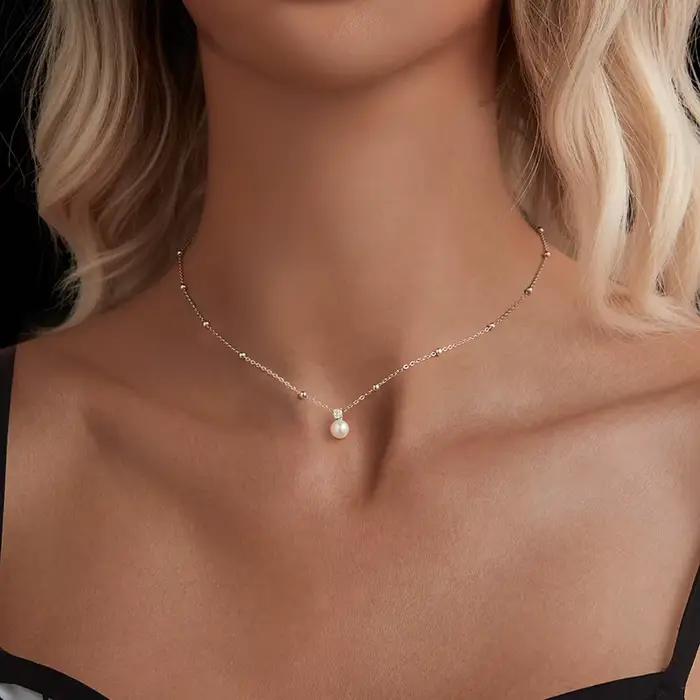 Bamoer – collier en argent Sterling 925 pour femmes, design unique avec pendentif en perles, certifié, bijoux fins, couleur VVS1 D