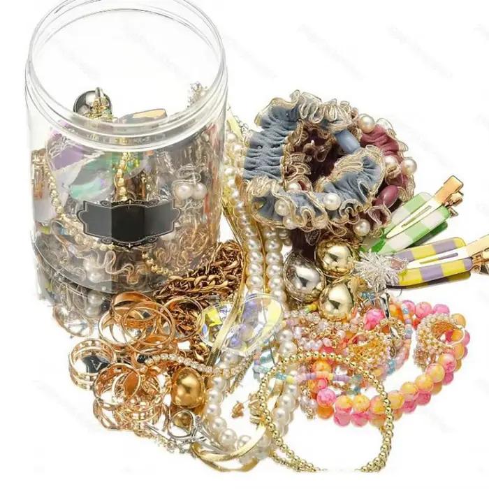 Coffret Cadeau Pot à Bijoux Vintage – Pot à Bijoux Mystère pour Femme – Ensemble de Bijoux Mixtes Surprise avec Colliers, Boucles d'Oreilles et Bagues pour Elle
