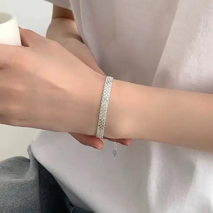 Bracelets en argent sterling 925, chaîne en maille pour femmes et hommes, bijoux de mariage Noble, jolie chaîne à la mode, 20cm, 8 pouces