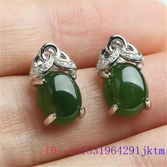 Boucles d'oreilles vertes en argent 925 pour femmes, amulette, calcédoine naturelle, bijoux en cristal, pierres précieuses, cadeaux de mode