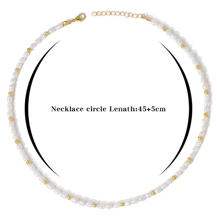 Collier de perles naturelles pour femmes, élégant, couleur or, ras du cou, chaîne de clavicule de mariage, bijoux de fête à la mode