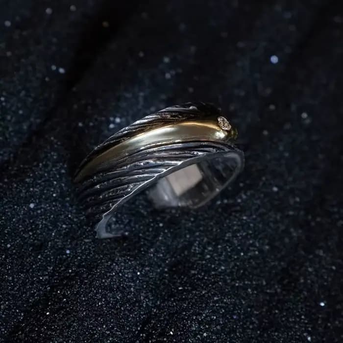 Bague étoile météore populaire pour hommes