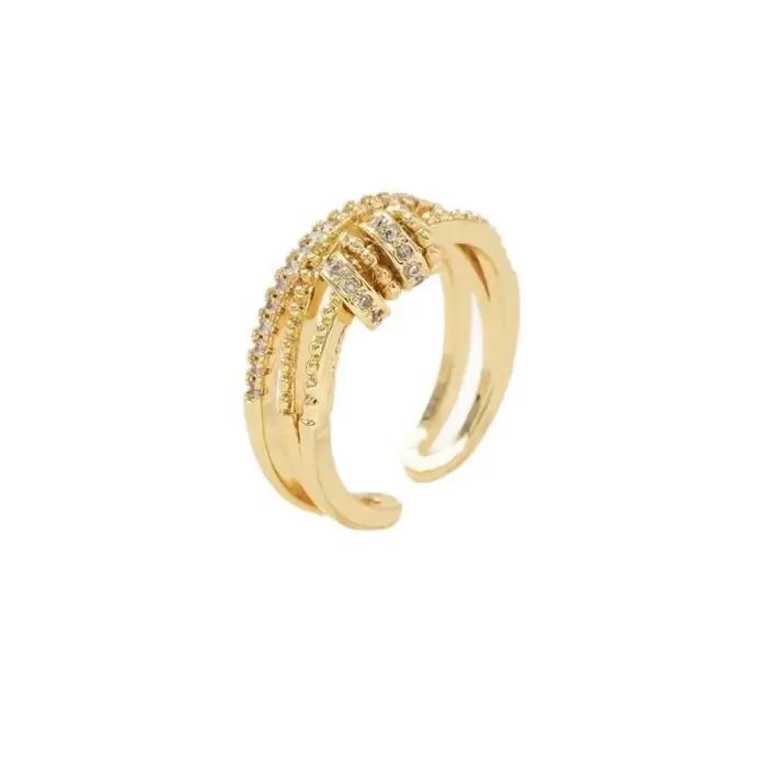 Anneaux réglables pour femmes, Anti-Stress, anxiété, géométrie rotative librement, boule rotative, accessoires, bijoux cadeau
