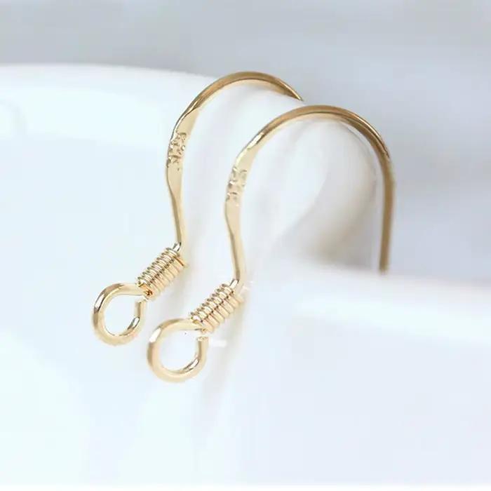 Mibrow 50 pcs/lot S925 crochets de boucle d'oreille en argent Sterling KC or argent clous d'oreille crochets d'oreille fil pour boucles d'oreilles résultats de fabrication de bijoux