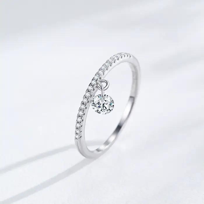 Ailmay – bague ronde suspendue en argent Sterling 925 pour femmes, Design Unique, breloque élégante, cadeau de fête