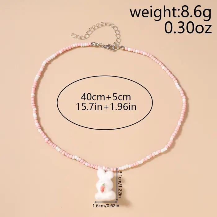 Colliers de chiot et de chien en 3D, dessin animé mignon, pour femmes et filles, collier de perles fait à la main, pendentifs, bijoux cadeaux pour enfants