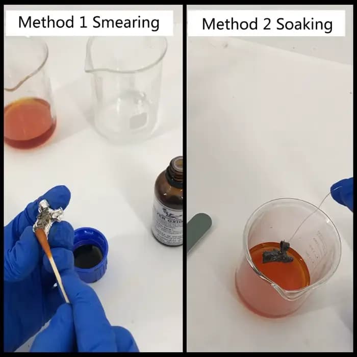 Solution d'oxydant en argent Gel noirci