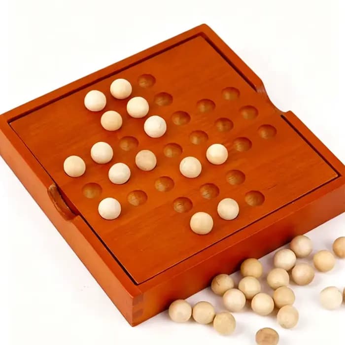 Jeu de société classique et noble de solitaire à pions pour un joueur, jeu de stratégie pour enfants et adultes, casse-tête stimulant l'esprit