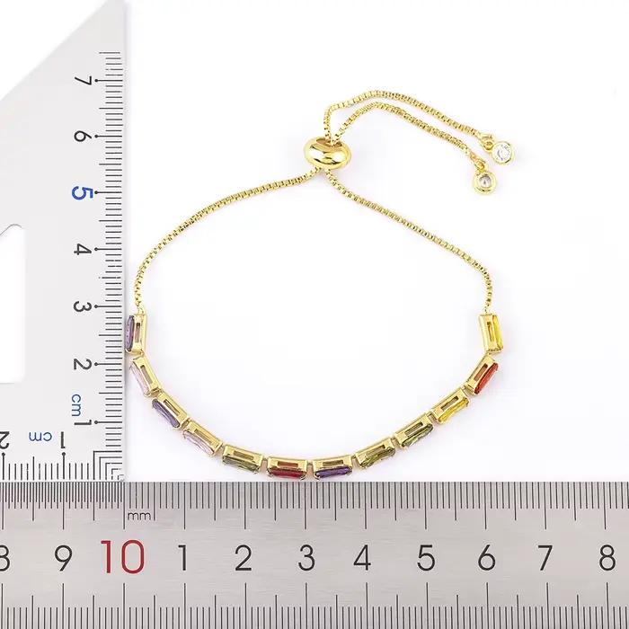 Nidin haute qualité cristal lien chaîne Bracelet pour femmes mode bijoux de mariage Pulseras mujer 7 couleurs Bracelet réglable cadeau