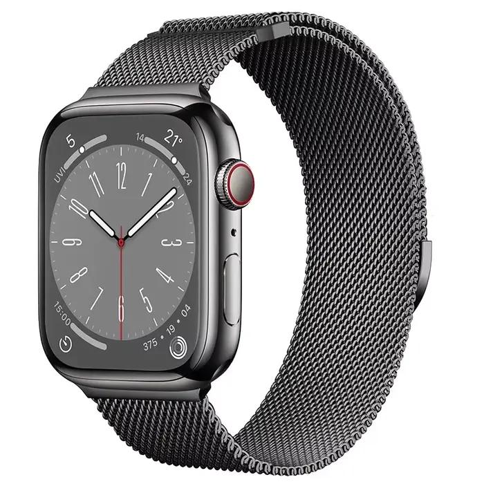 Bracelet à boucle milanaise pour bracelet de montre Apple 42mm 46mm 41mm 45mm 40mm 44mm 49mm 38mm bracelet de Sport en maille métallique pour iWatch10 42 46mm