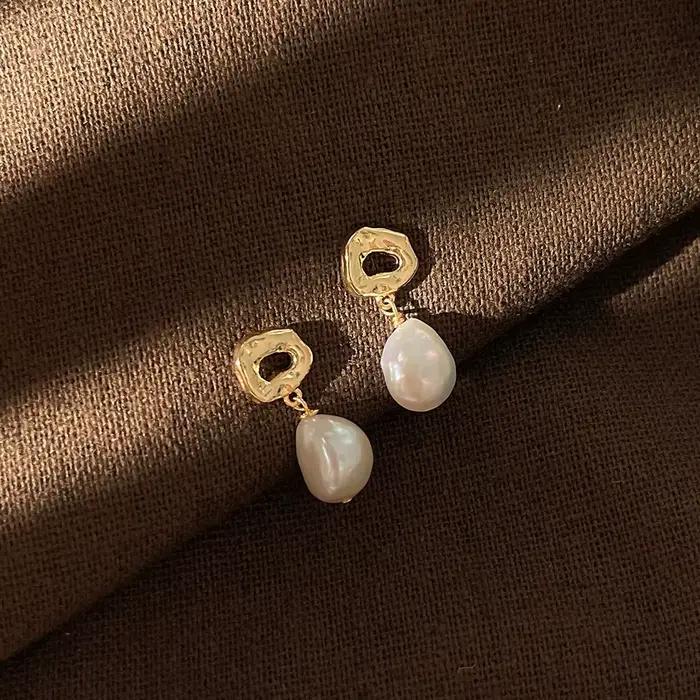 Promotion bijoux pour femmes 100% Baroque perle d'eau douce 14K or rempli femmes glands boucles d'oreilles cadeaux de noël
