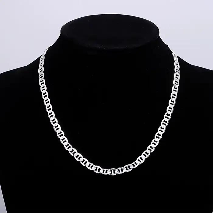 Collier en argent Sterling 925, 45-60cm, noble, luxe, magnifique charme, mode 6MM, garçon, hommes, solide, bijoux de fête de mariage pour femmes