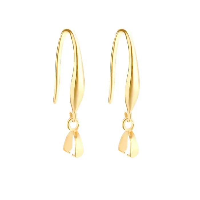 4 paires de paramètres de boucles d'oreilles couleur or argent, fermoir pendentif à crochet pour bricolage, résultats de bijoux, fournitures artisanales, accessoires faits à la main