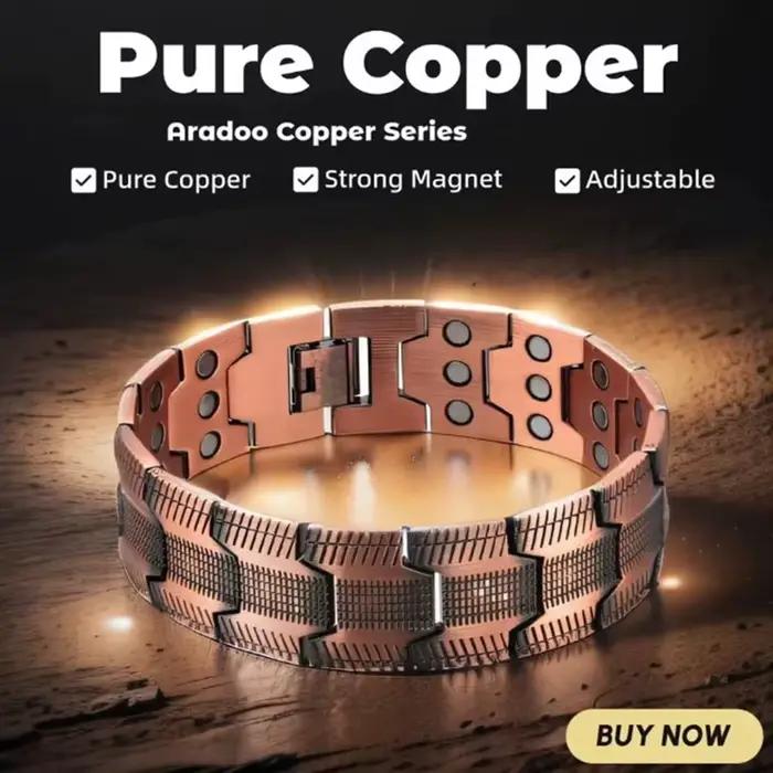Bracelet magnétique pour hommes, 3500 Gauss, 3X force magnétique, bracelet à maillons pour thérapie magnétique, meilleur cadeau de Noël