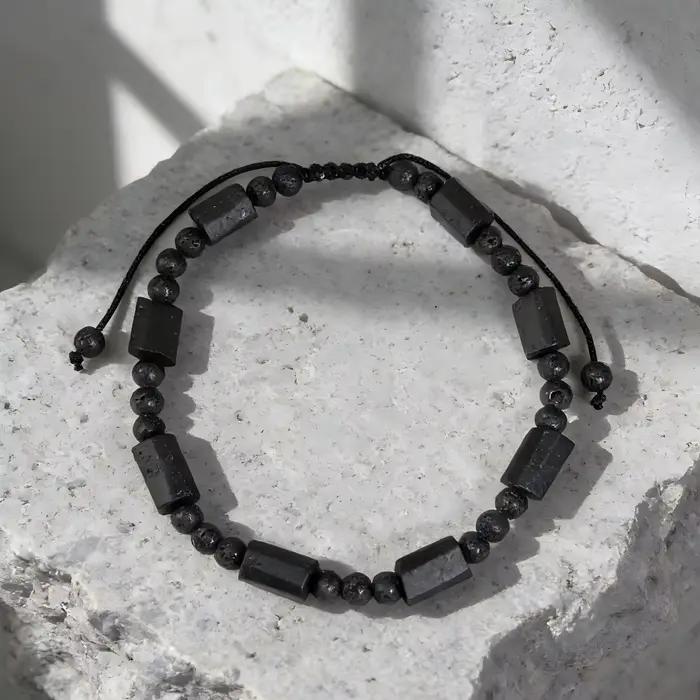 Bracelet en tourmaline noire, bijoux en pierre naturelle, bracelets personnalisés, bracelets de couple, bracelets pour homme, accessoires pour femmes