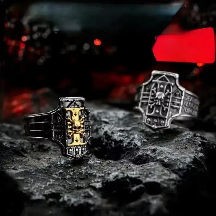 Bague de style punk 2026 personnalisée, motif montre de la mort, pour un look dominant