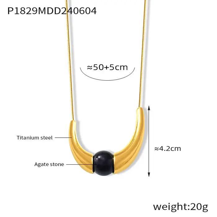 Ensemble de boucles d'oreilles et collier Chic, pendentif rond de Style d'angle Unique, avec chaîne fine en acier inoxydable, bijoux à breloques à la mode
