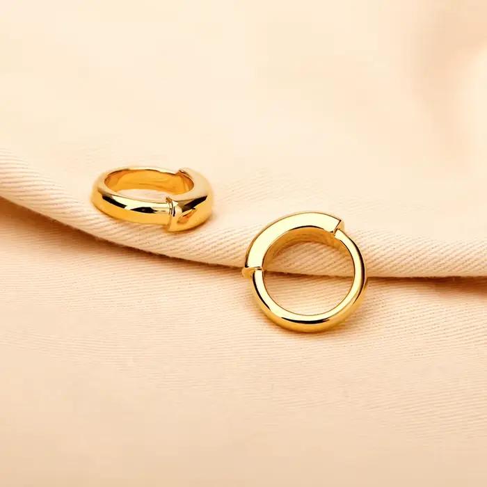 VAROLE-Bague Géométrique Minimaliste pour Femme, Plaqué Or 18K, Bijoux à la Mode, Cadeau Élégant