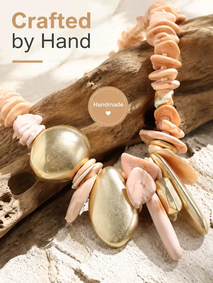 Collier élégant bohème fait main avec perles pour femme – Accessoire de bijouterie tendance pour inspirer vos tenues